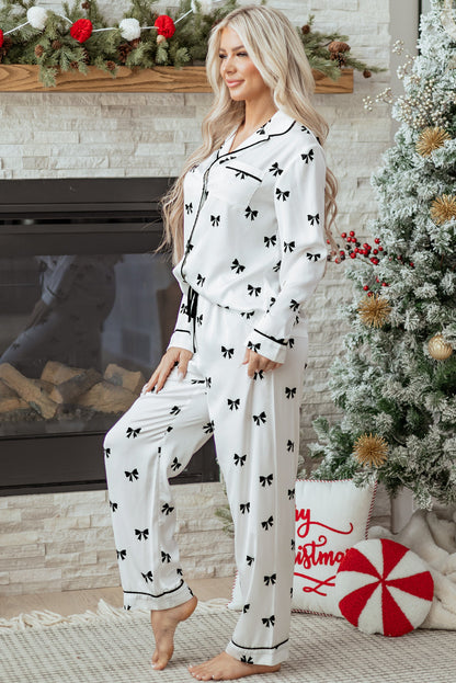 Pyjama à imprimé nœuds pour femmes