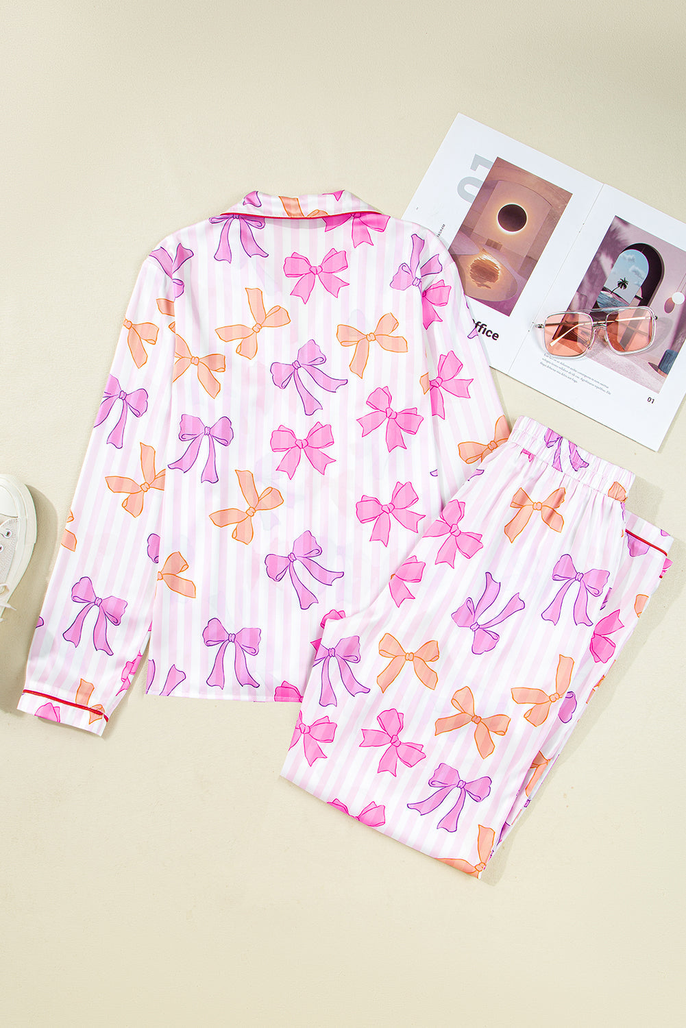 Pyjama à imprimé nœuds pour femmes