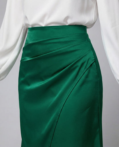 Jupe Portefeuille Fluide avec Drapé et Taille Ajustable pour Femme | Idéale pour Quotidien et Occasions