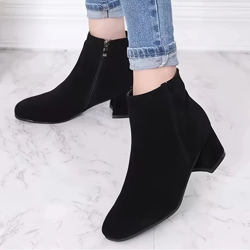 Bottines à talon carré pour femmes
