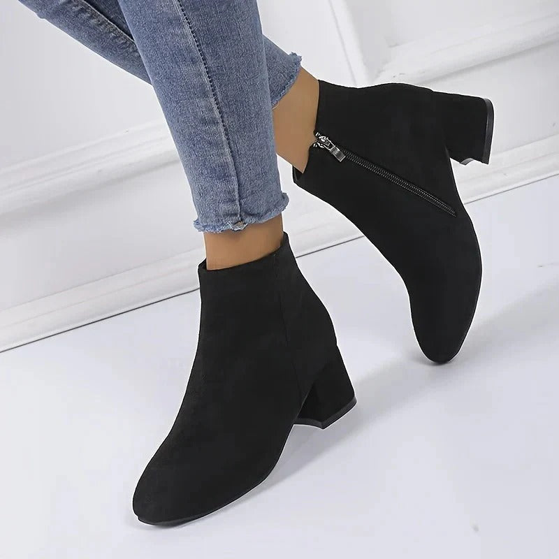 Bottines à talon carré pour femmes