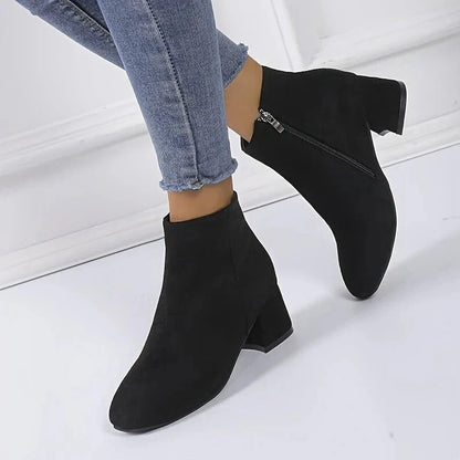 Bottines à talon carré pour femmes