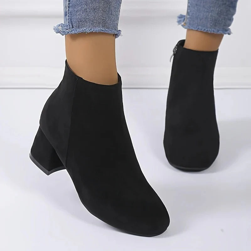 Bottines à talon carré pour femmes