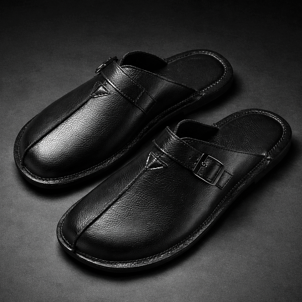Mules à bout fermé avec bride à boucle pour homme | Idéales pour l'été