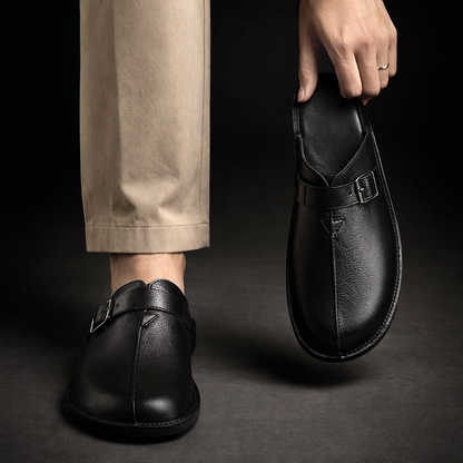 Mules à bout fermé avec bride à boucle pour homme | Idéales pour l'été