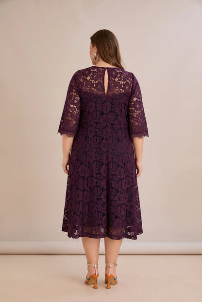 Robe à manches 3/4 pour femmes