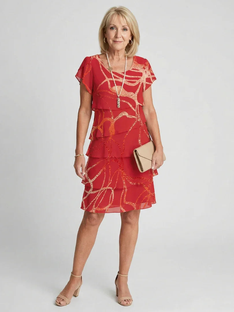 Robe à volants superposés pour femmes