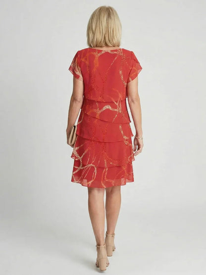 Robe à volants superposés pour femmes