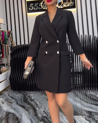 Robe blazer à nœud dos nu pour femmes