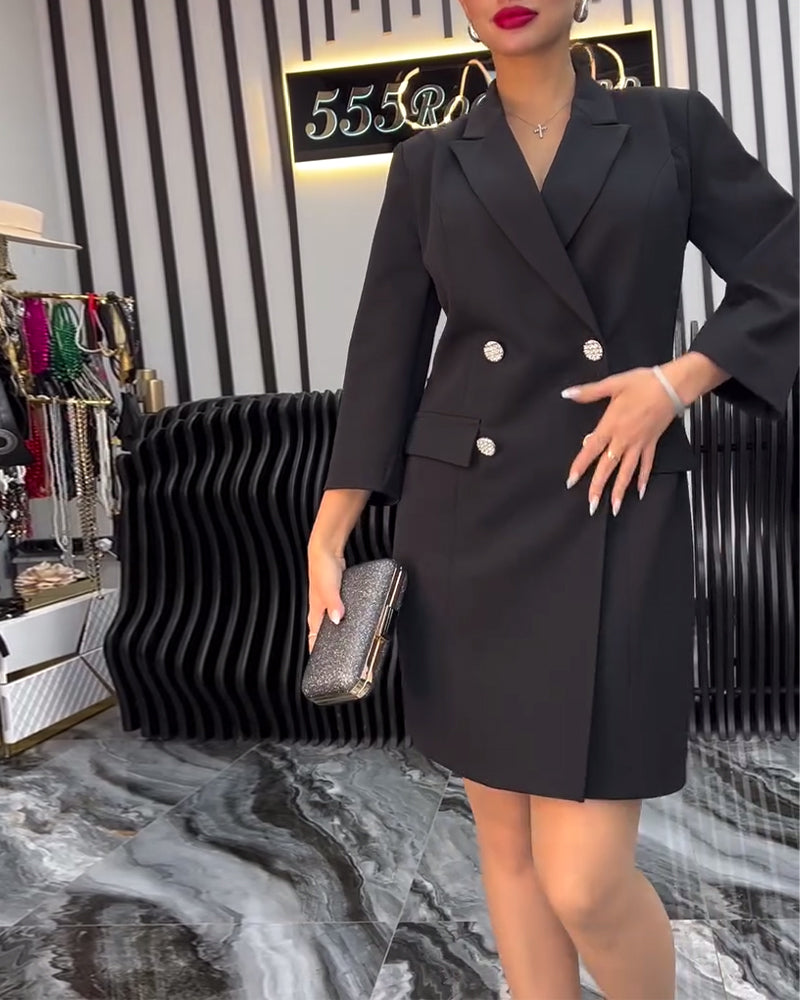 Robe blazer à nœud dos nu pour femmes