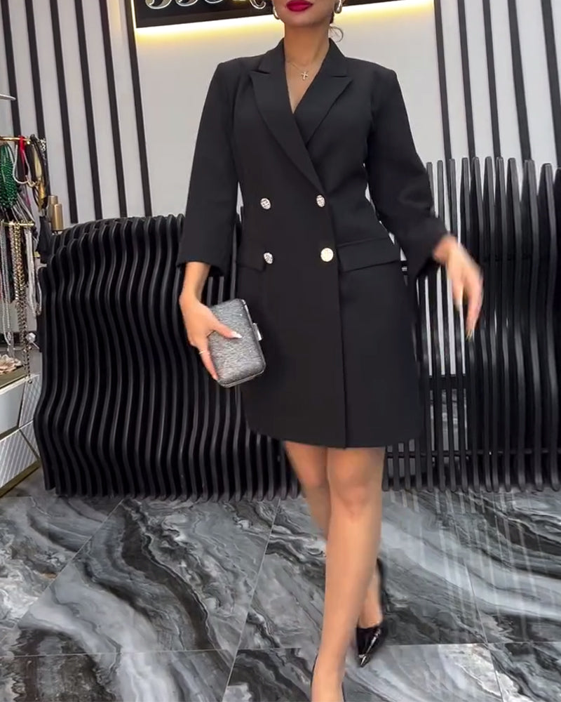 Robe blazer à nœud dos nu pour femmes