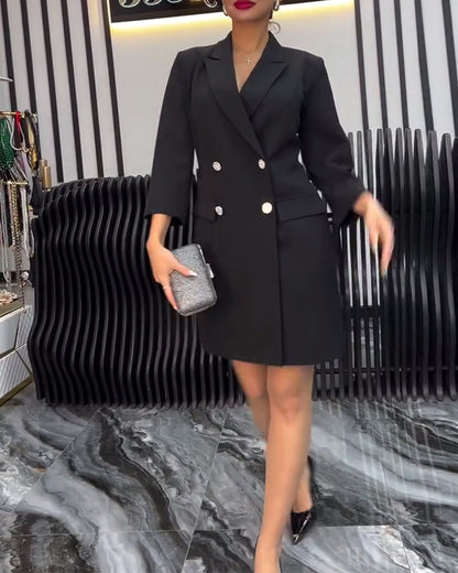 Robe blazer à nœud dos nu pour femmes