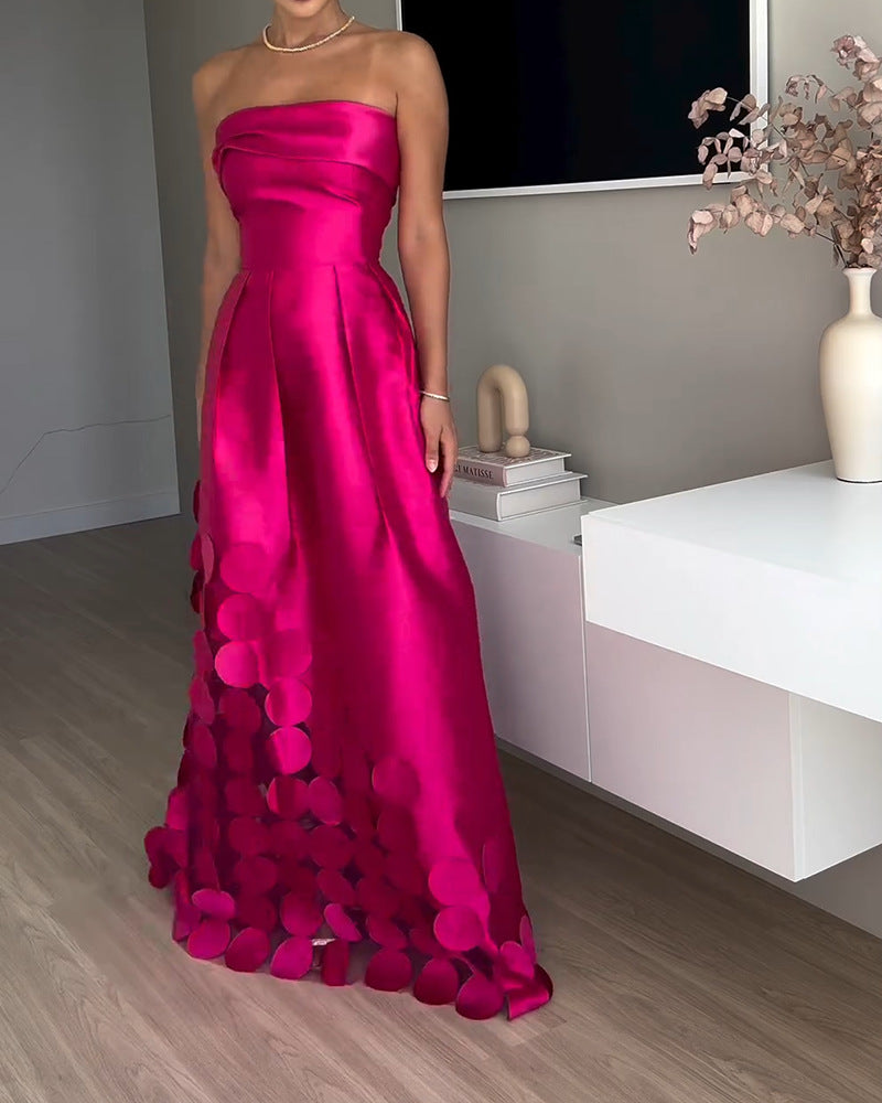 Robe bustier à appliqués pour femmes