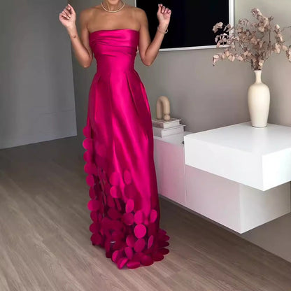 Robe bustier à appliqués pour femmes