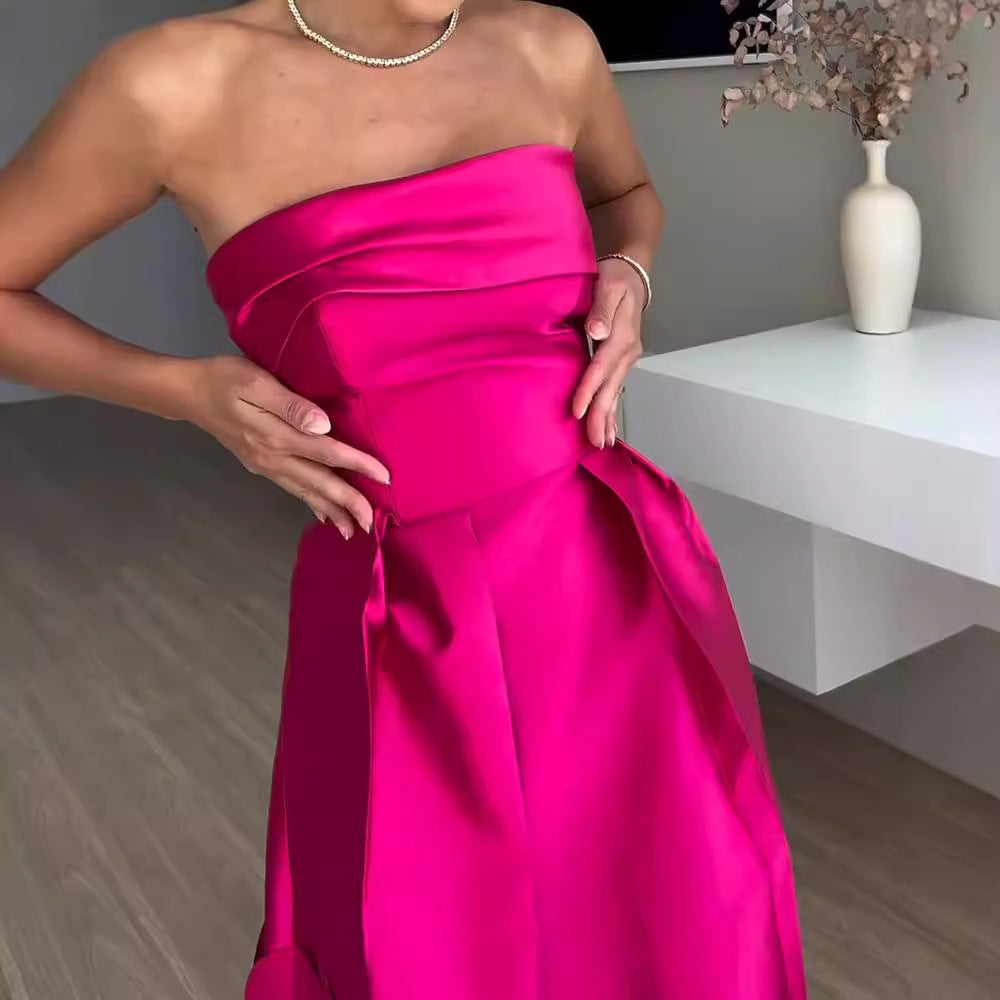 Robe bustier à appliqués pour femmes