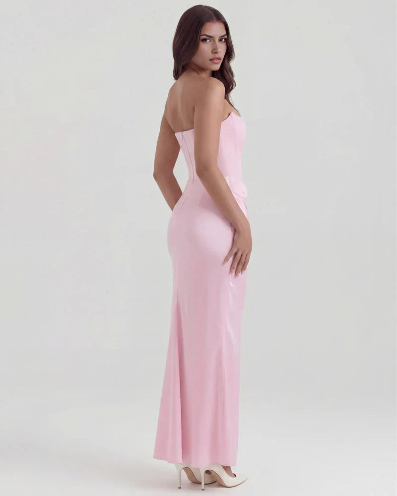 Robe bustier drapée pour femmes