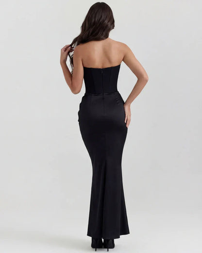 Robe bustier drapée pour femmes