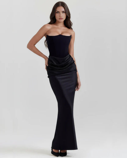 Robe bustier drapée pour femmes