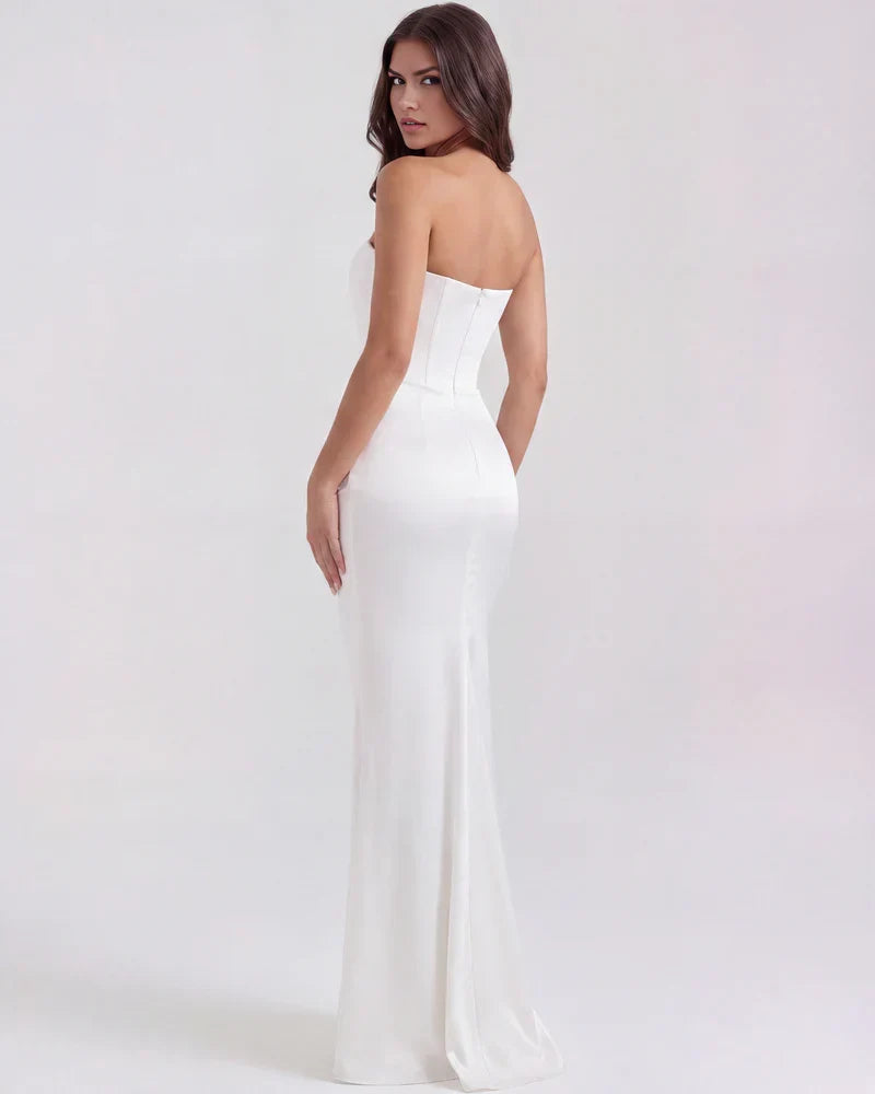 Robe bustier drapée pour femmes