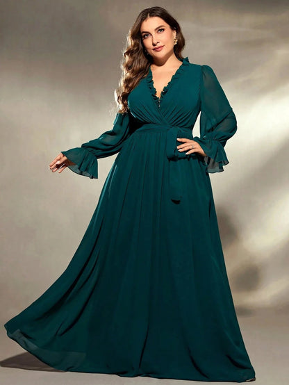 Robe de soirée à ceinture pour femmes