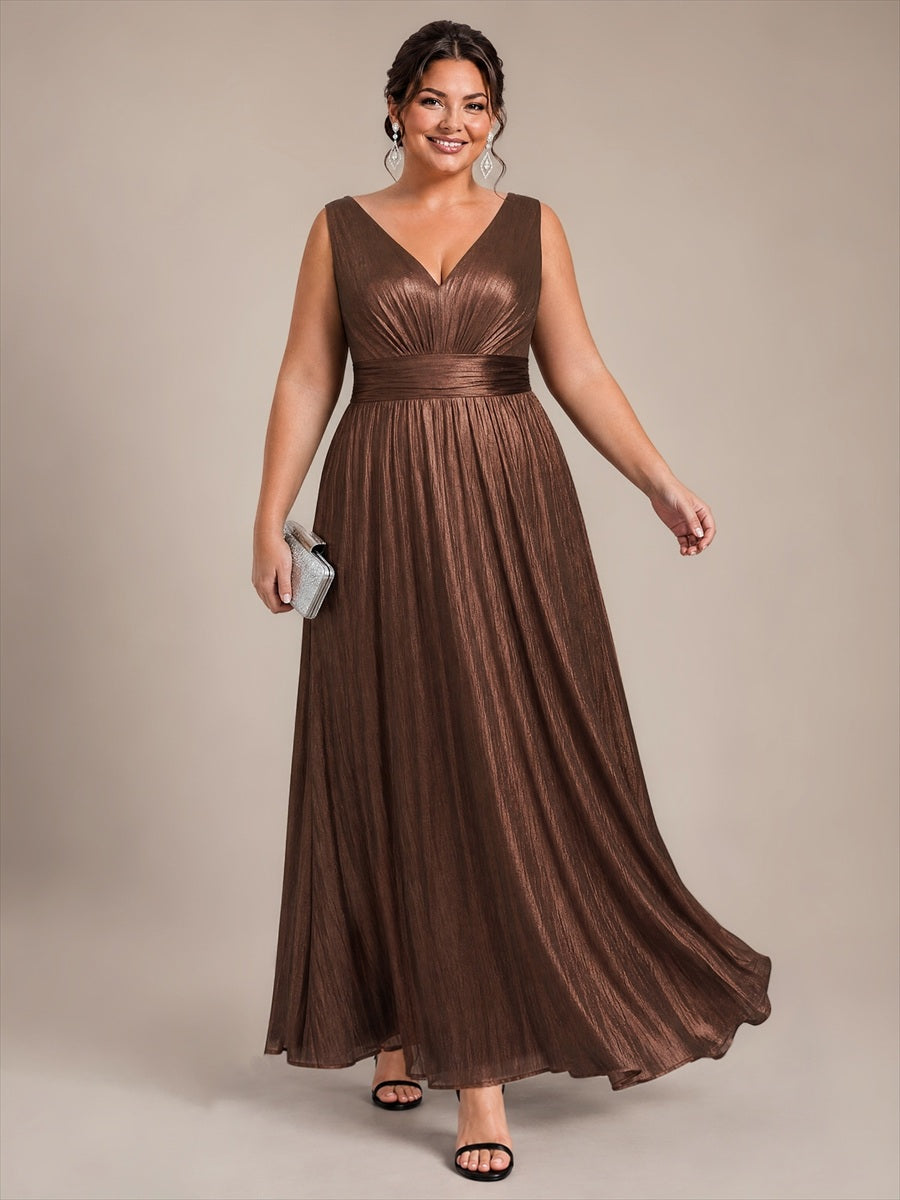 Robe de soirée à col V pour femmes