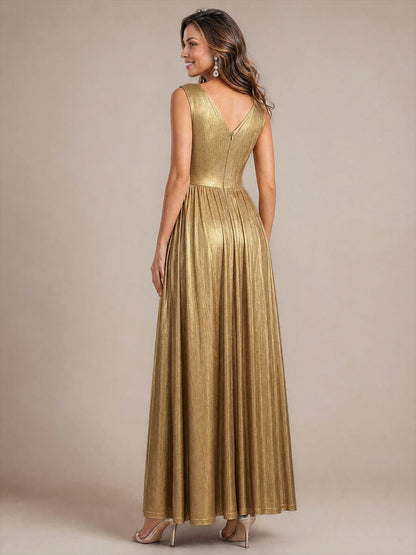 Robe de soirée à col V pour femmes