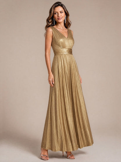 Robe de soirée à col V pour femmes