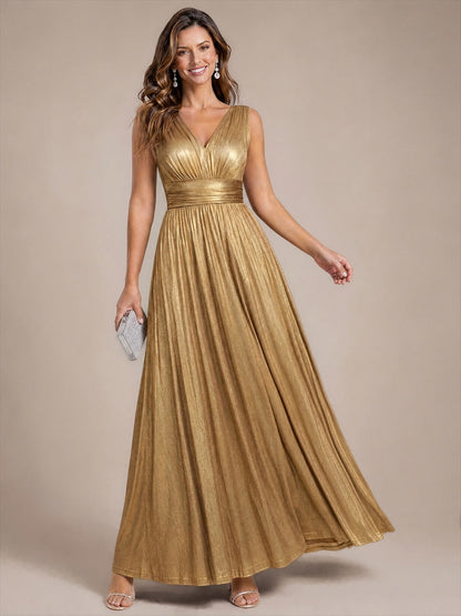 Robe de soirée à col V pour femmes