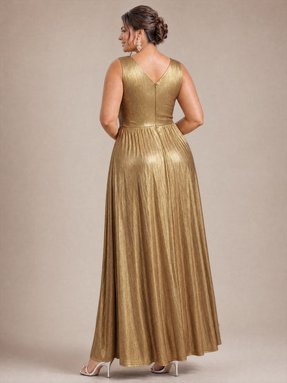Robe de soirée à col V pour femmes