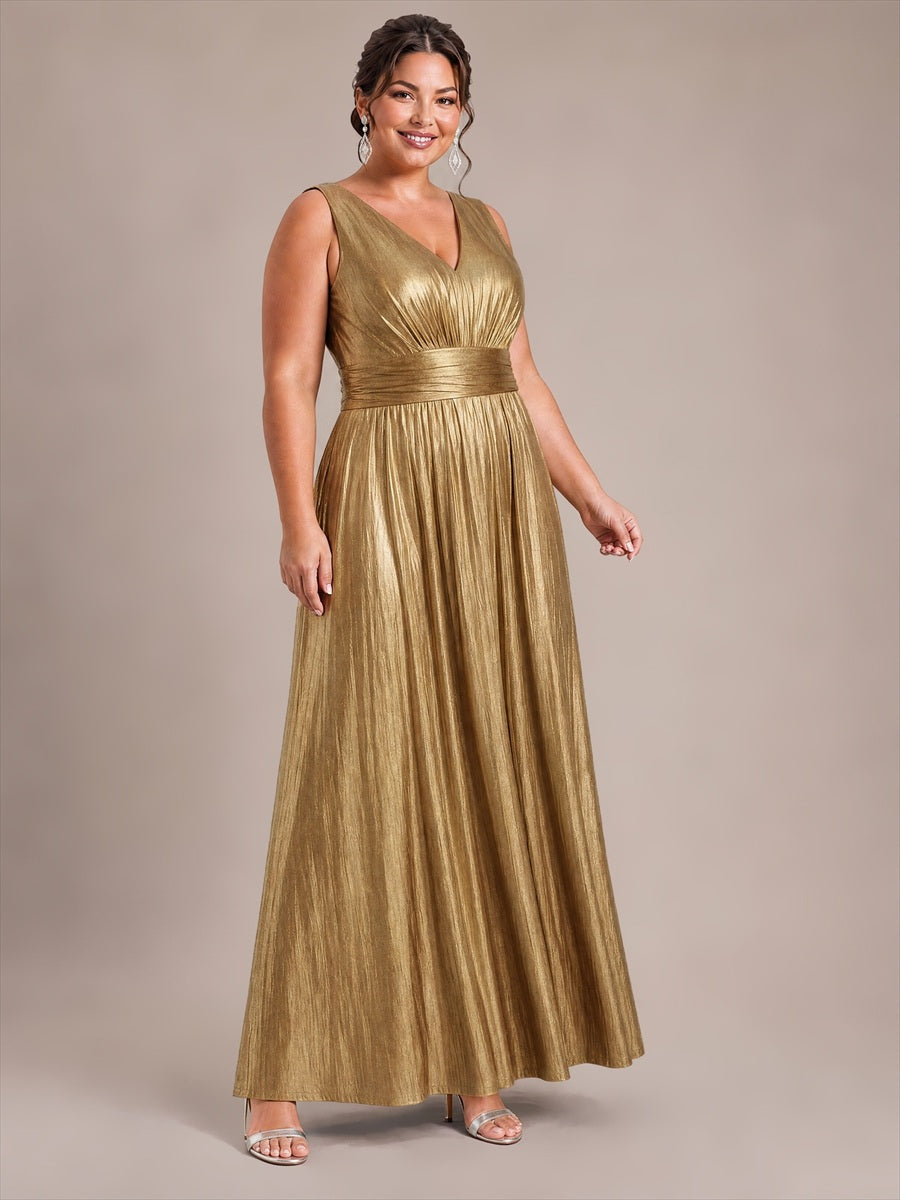 Robe de soirée à col V pour femmes