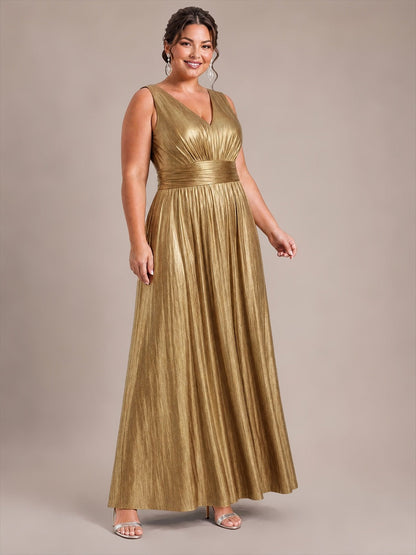 Robe de soirée à col V pour femmes
