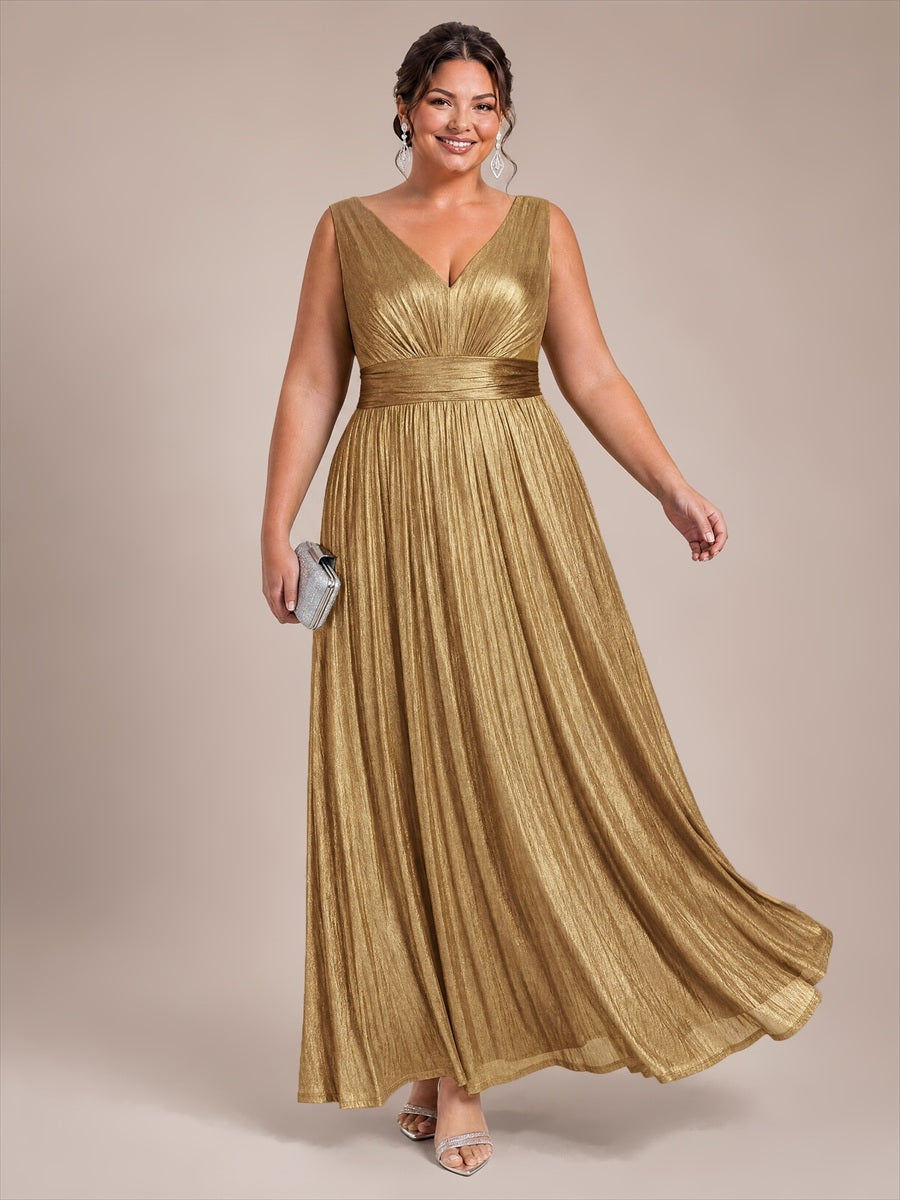 Robe de soirée à col V pour femmes