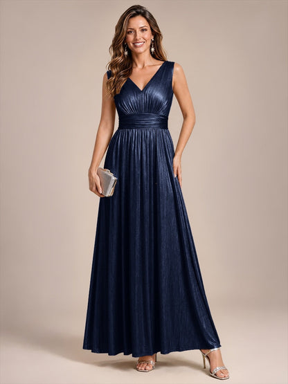 Robe de soirée à col V pour femmes
