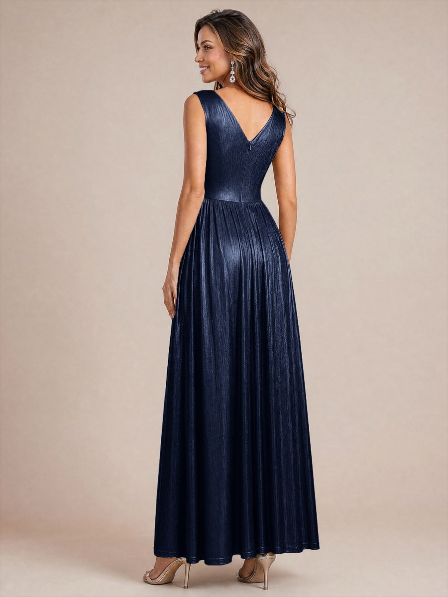 Robe de soirée à col V pour femmes