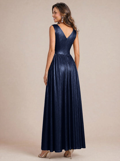 Robe de soirée à col V pour femmes