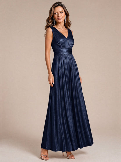 Robe de soirée à col V pour femmes