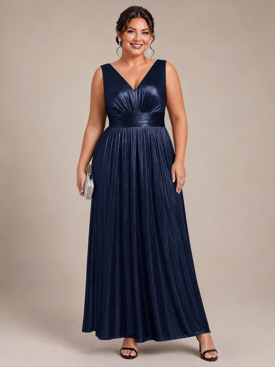 Robe de soirée à col V pour femmes