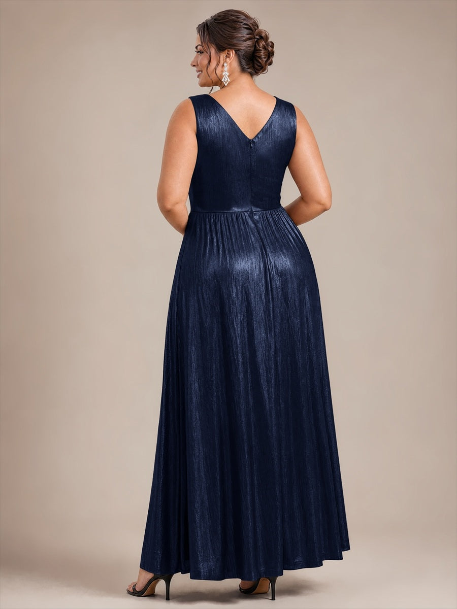 Robe de soirée à col V pour femmes