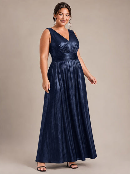 Robe de soirée à col V pour femmes