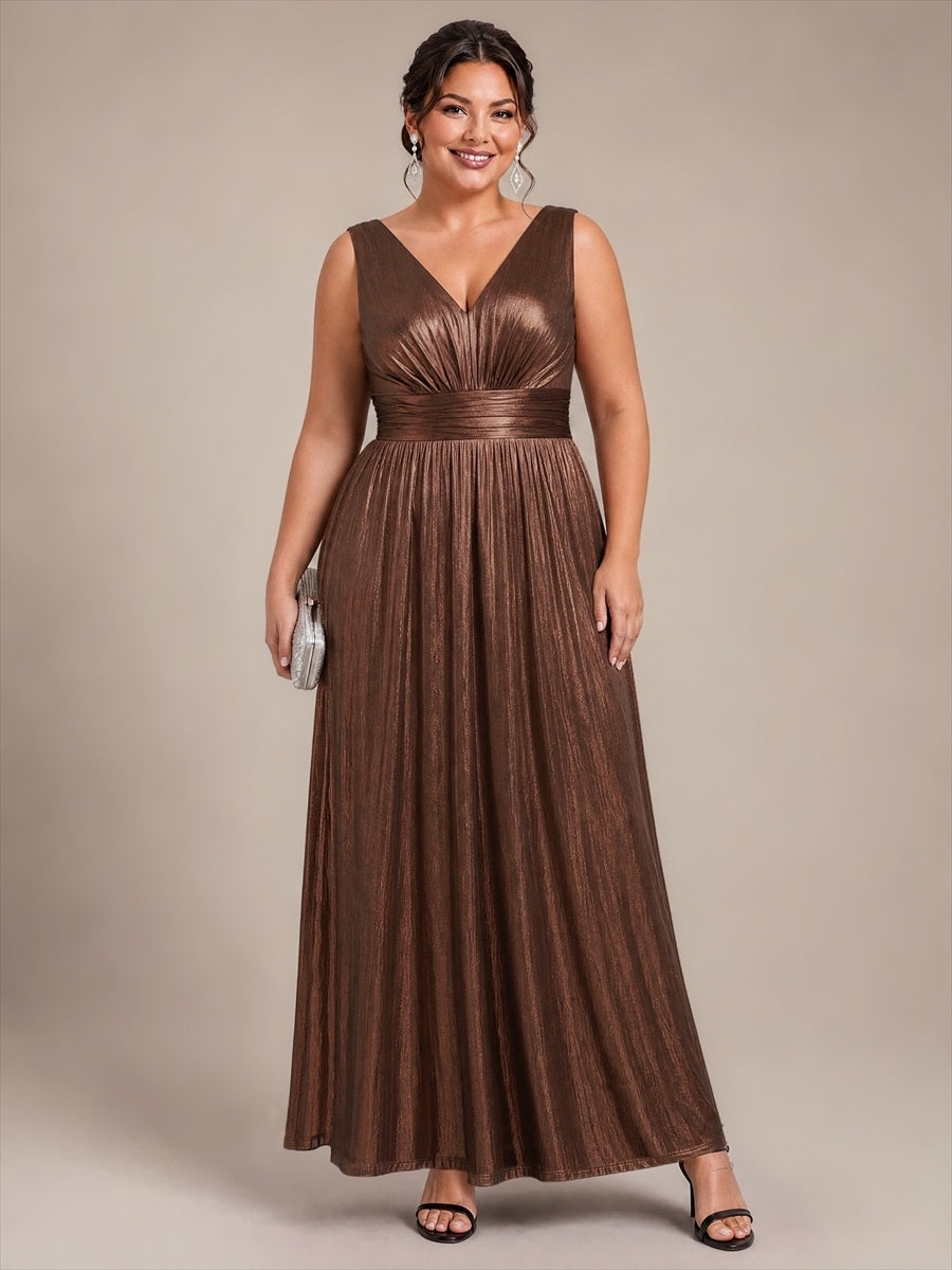 Robe de soirée à col V pour femmes
