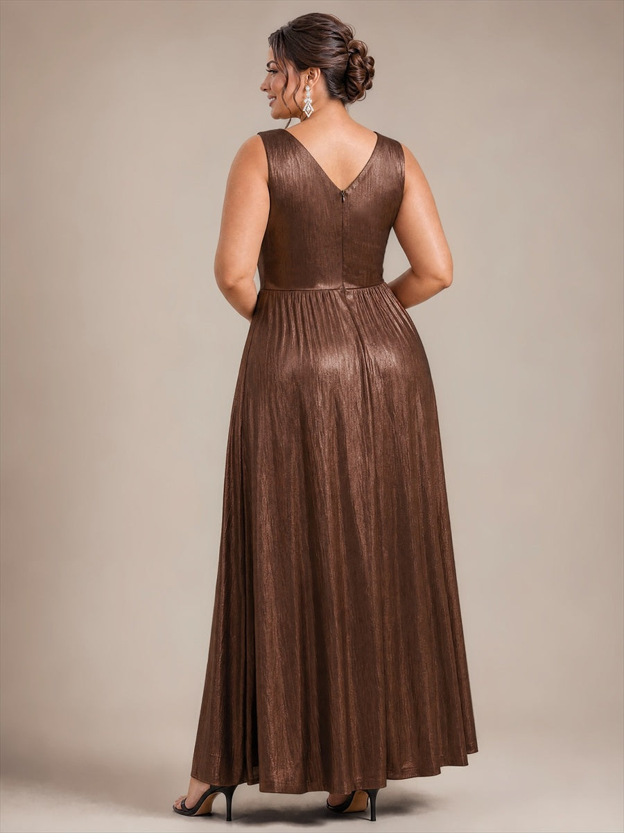 Robe de soirée à col V pour femmes