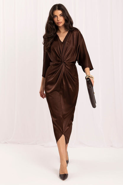 Robe de soirée à nœud devant pour femmes