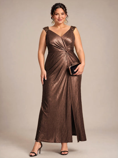 Robe de soirée à taille drapée pour femmes