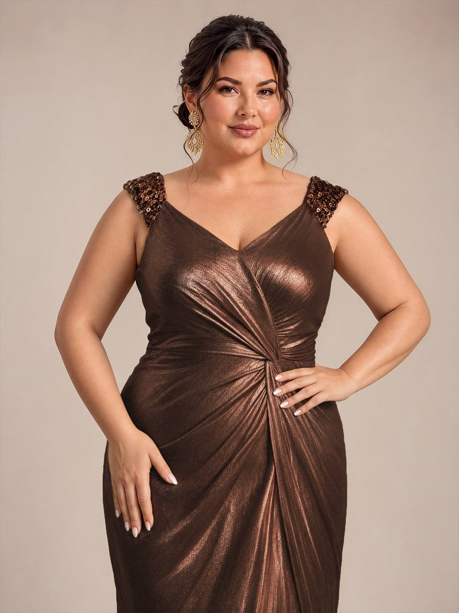 Robe de soirée à taille drapée pour femmes