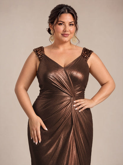 Robe de soirée à taille drapée pour femmes