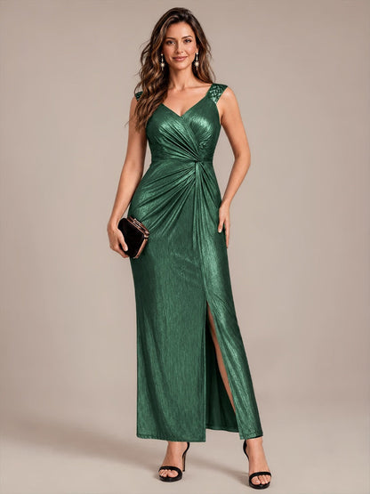 Robe de soirée à taille drapée pour femmes