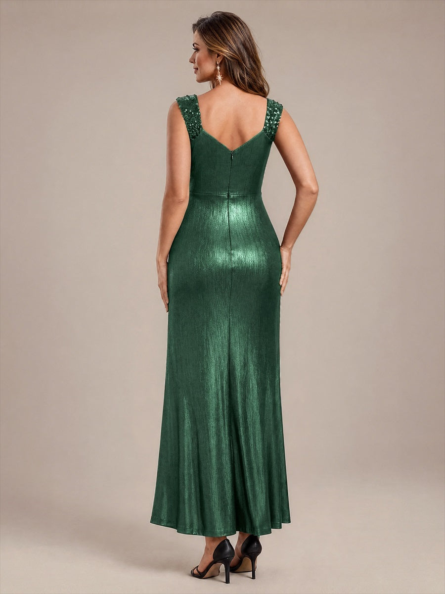 Robe de soirée à taille drapée pour femmes