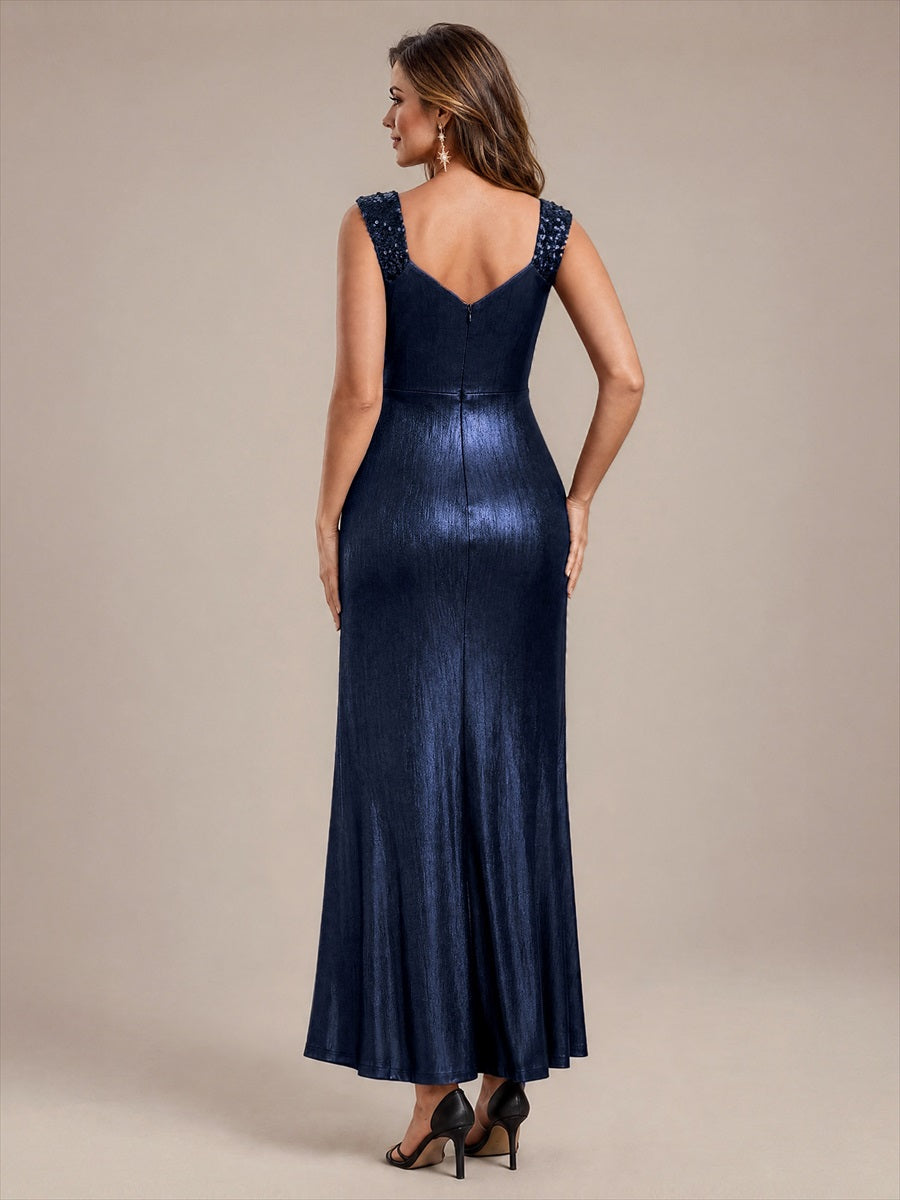 Robe de soirée à taille drapée pour femmes