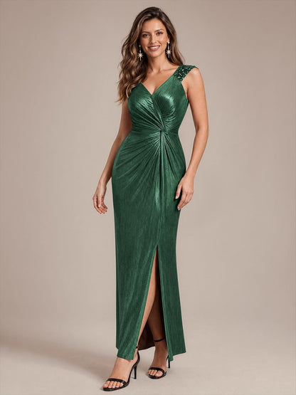 Robe de soirée à taille drapée pour femmes