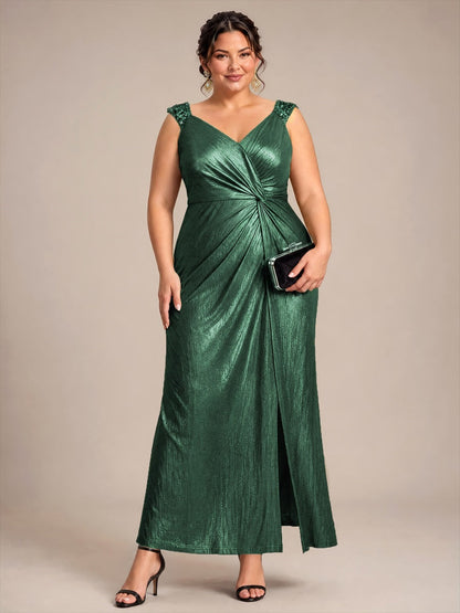 Robe de soirée à taille drapée pour femmes
